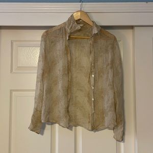 100% Silk Vintage Banana Republic Blouse | Size S